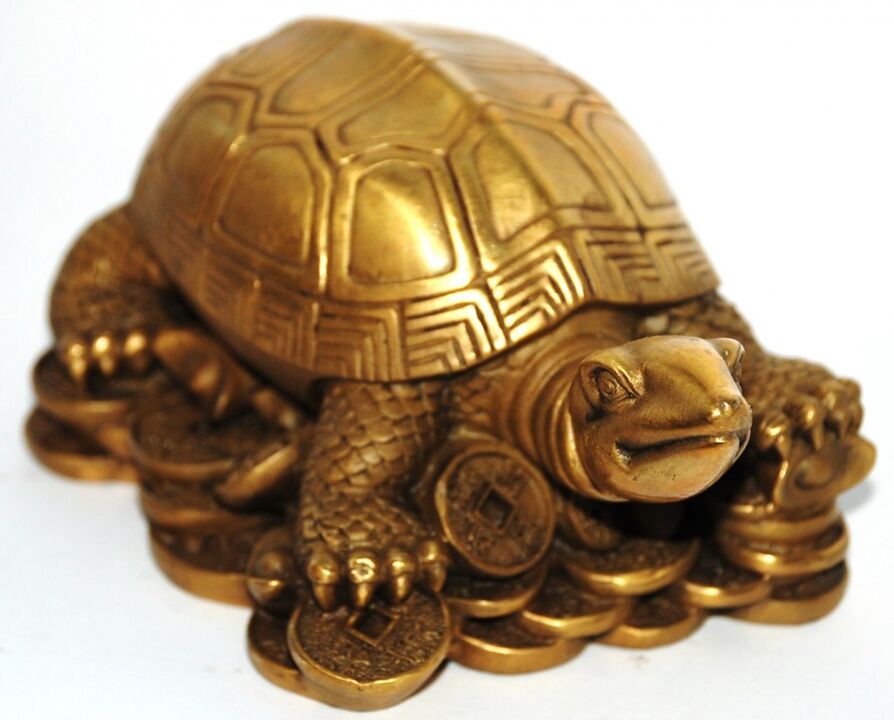 tartaruga talismán de riqueza e boa sorte